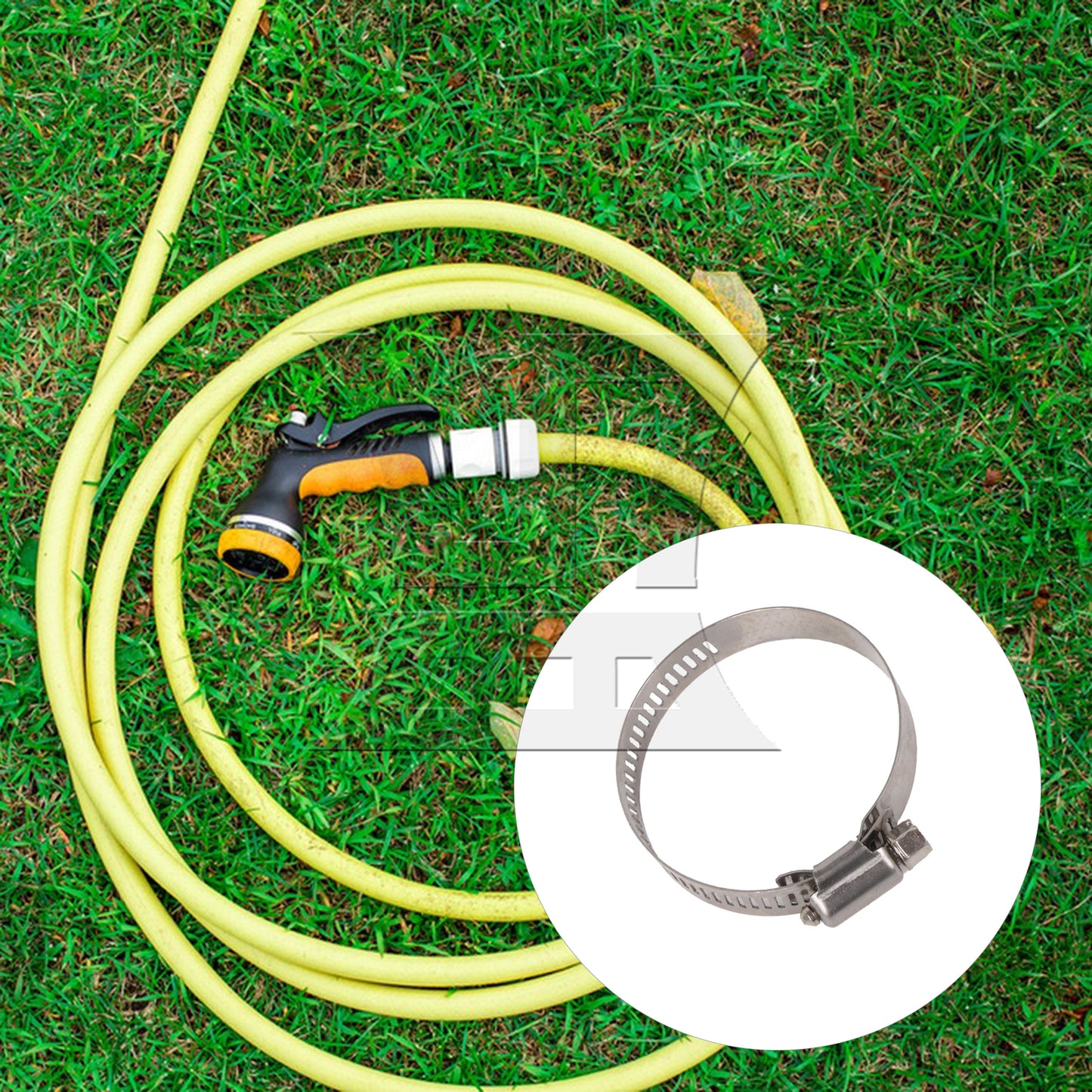 BQLZR 1pc Stainless Steel Hose Clamp Adjustable 33-57mm for Wires Cables Home Tools Silver