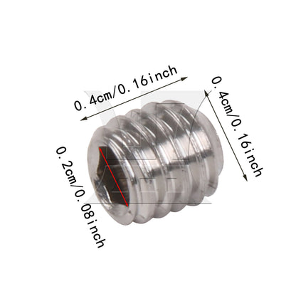 BQLZR 304 Stainless Steel M4x4mm Hex Socket Cap Screw Bolt for Mechanical Equipment