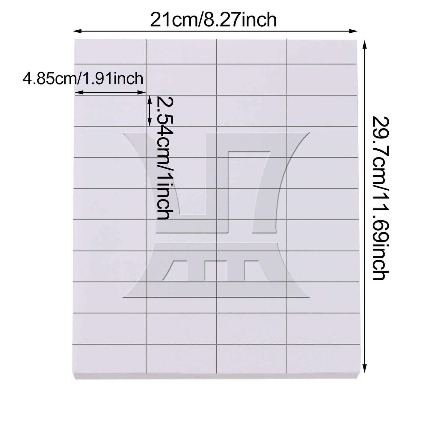 BQLZR 50 Sheets Address Labels Stickers for Mailing 44pcs Per Page 1.91 x 1 Inches