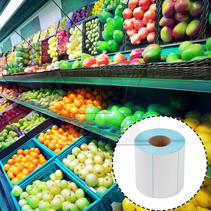 BQLZR 1000 Pieces / a Roll Rectangle Direct Thermal Labels 3.94 x 1.97 Inch White