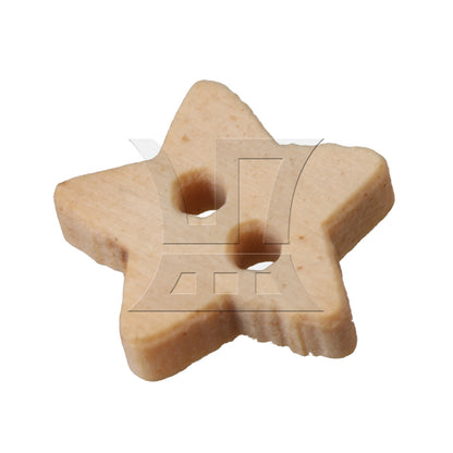 BQLZR Five-pointed Star Wooden Buttons for Craft DIY 13mm Length