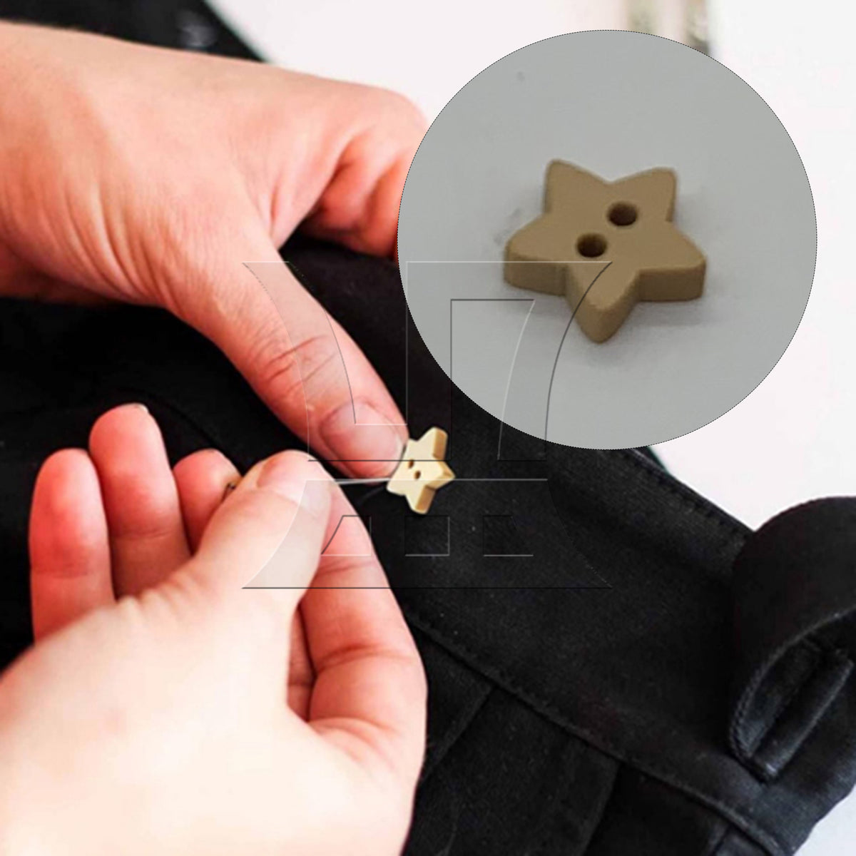 BQLZR Five-pointed Star Wooden Buttons for Craft DIY 13mm Length