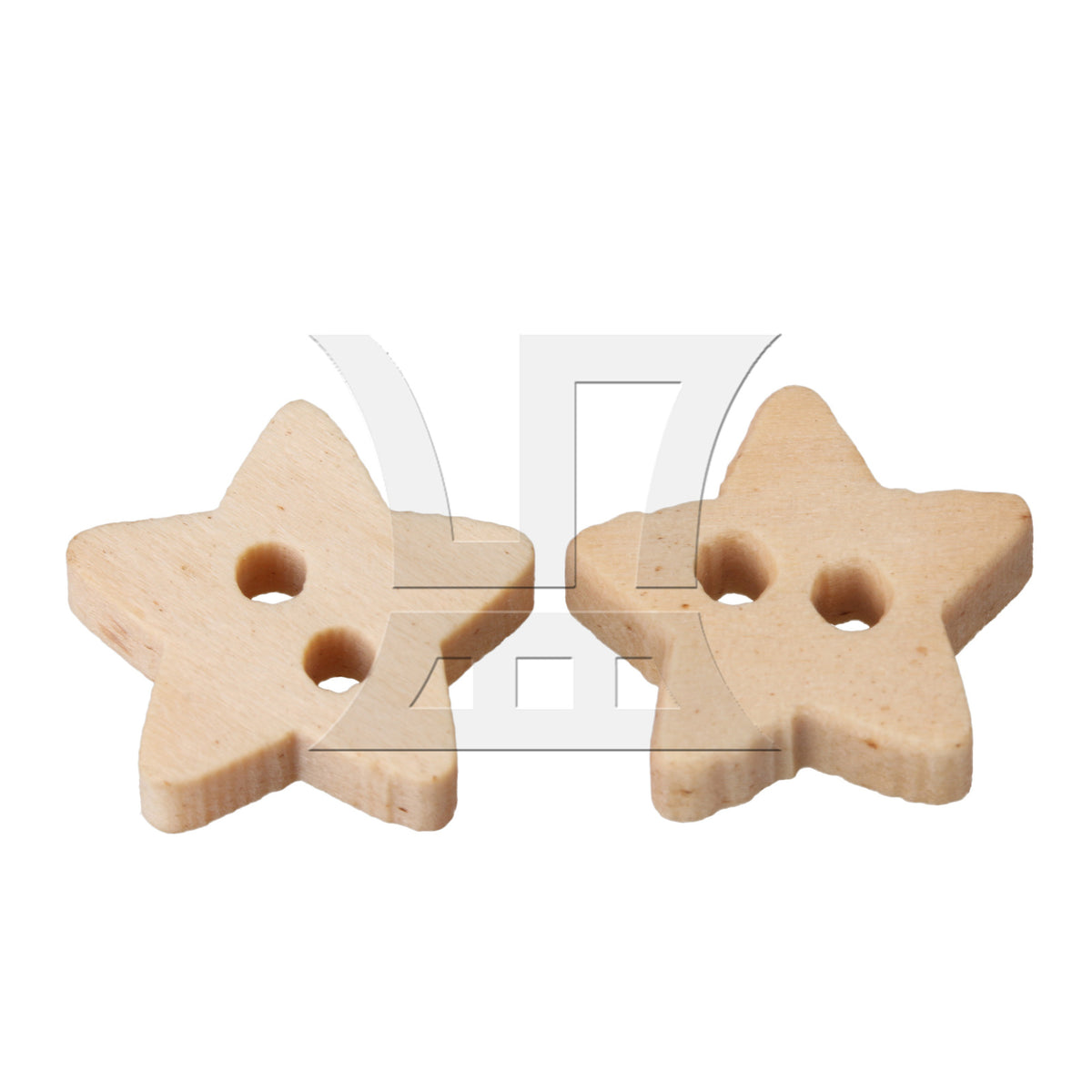 BQLZR Five-pointed Star Wooden Buttons for Craft DIY 13mm Length