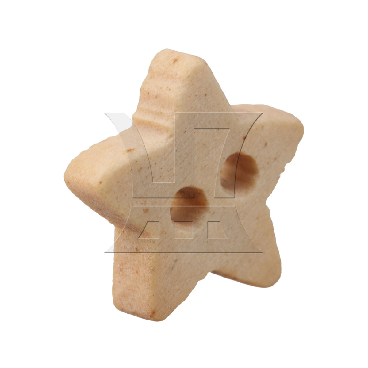 BQLZR Five-pointed Star Wooden Buttons for Craft DIY 13mm Length