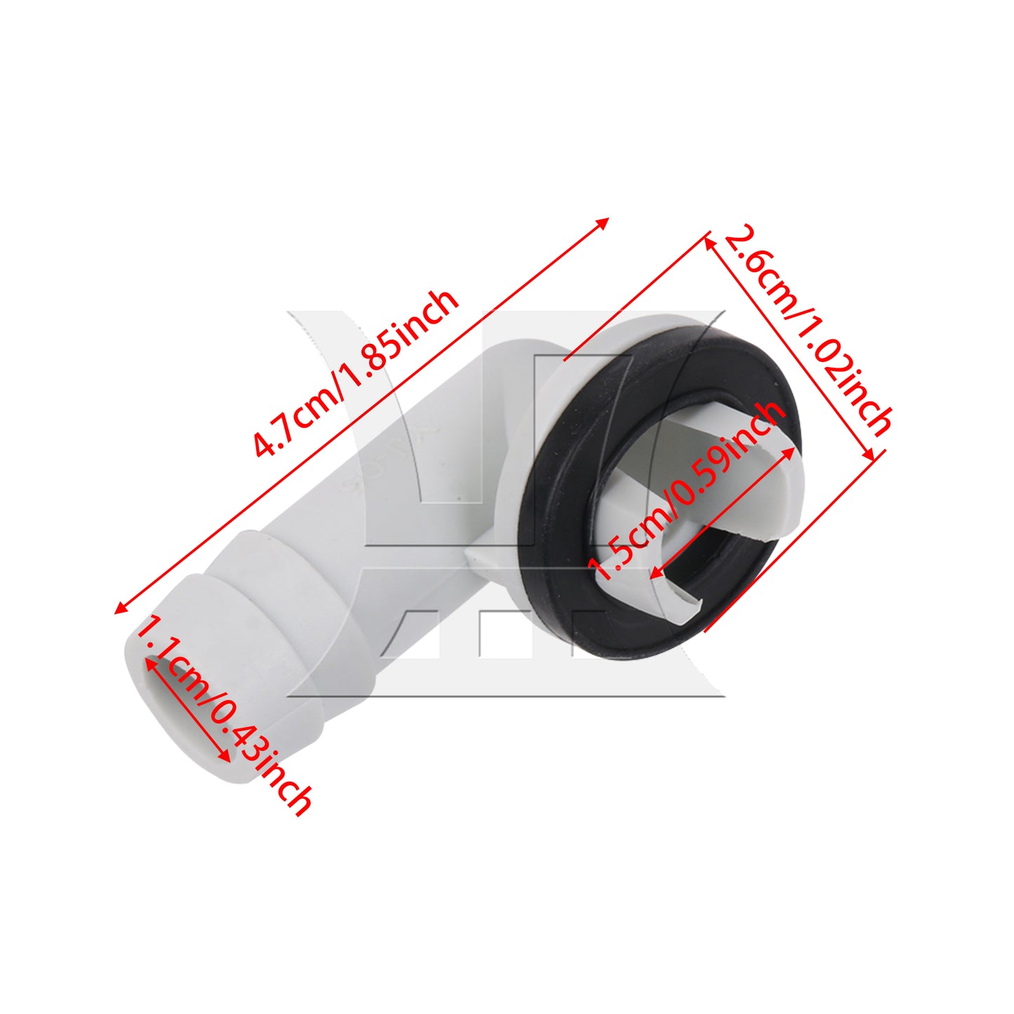 BQLZR Air Conditioner Drain Hose Elbow Connector with Rubber Ring 14mm Diameter