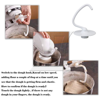 BQLZR Dough Hook Tilt Head Lift Stand Mixers Replacement for Mixer K45DH
