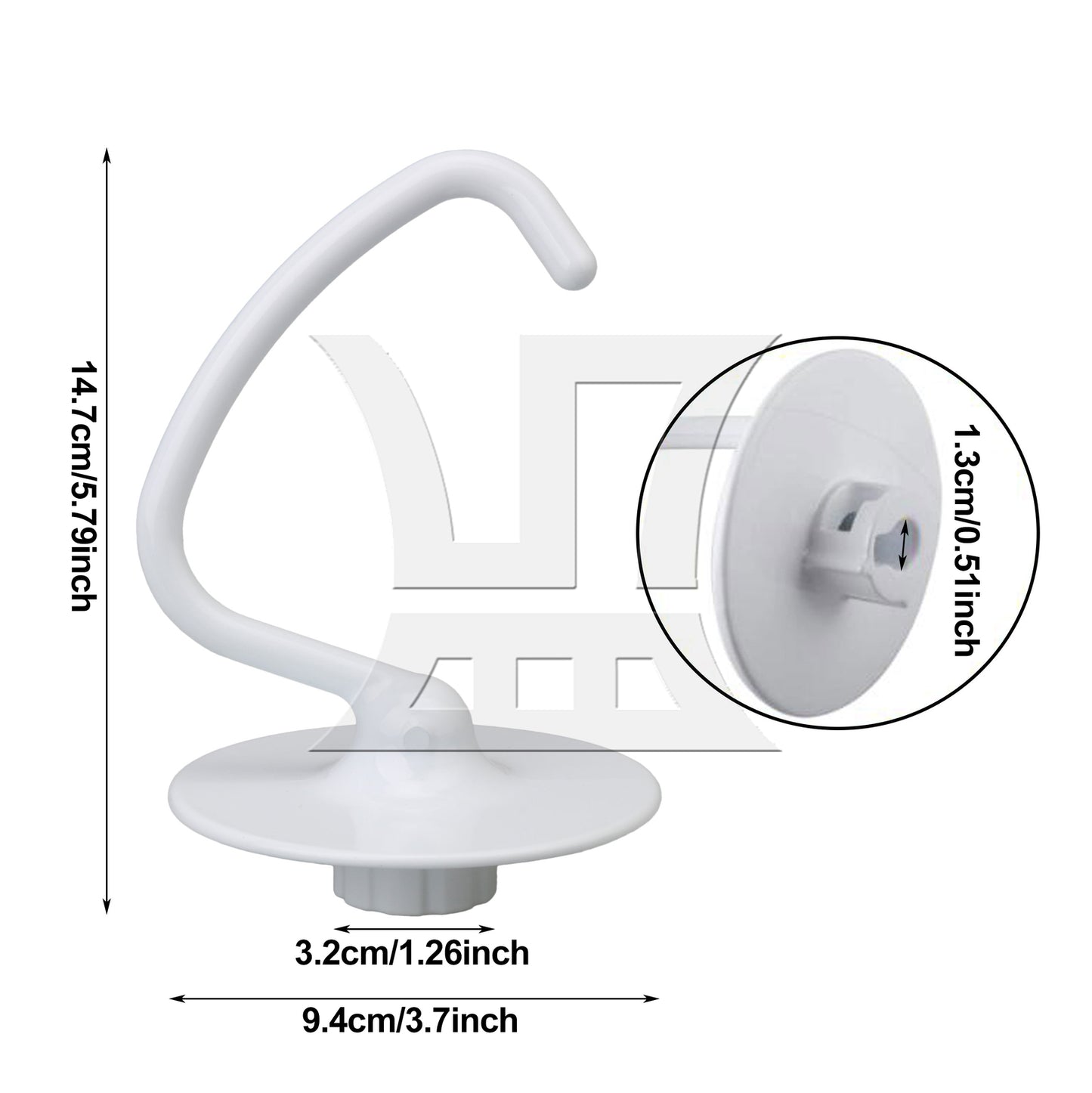 BQLZR Dough Hook Tilt Head Lift Stand Mixers Replacement for Mixer K45DH