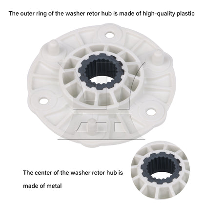 BQLZR MBF618448 Washing Machine Drive Hub White & Nickel Metal Replacement Parts