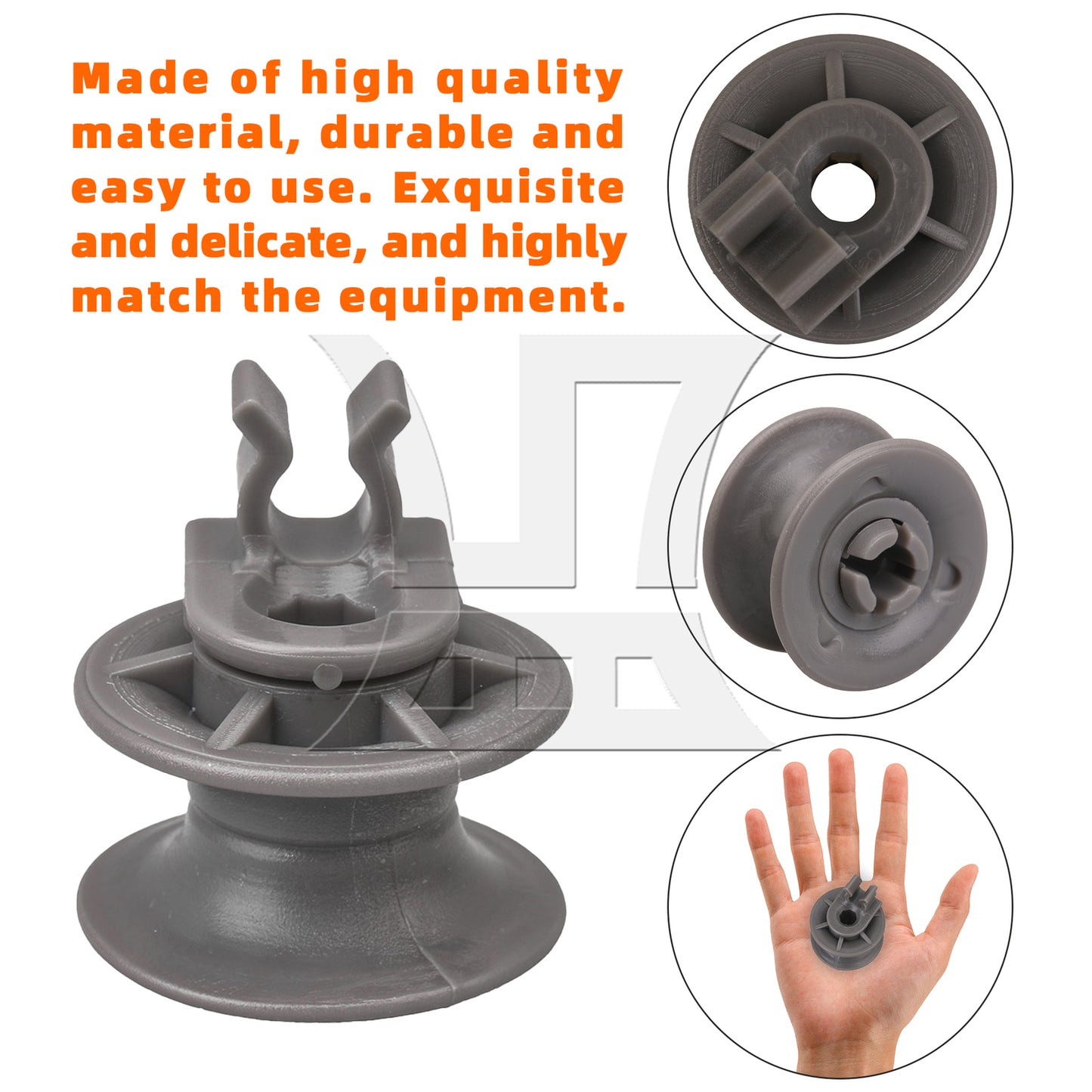 BQLZR Gray Dishwasher Upper Dishrack Wheel Replacement Part 4581DD3002A