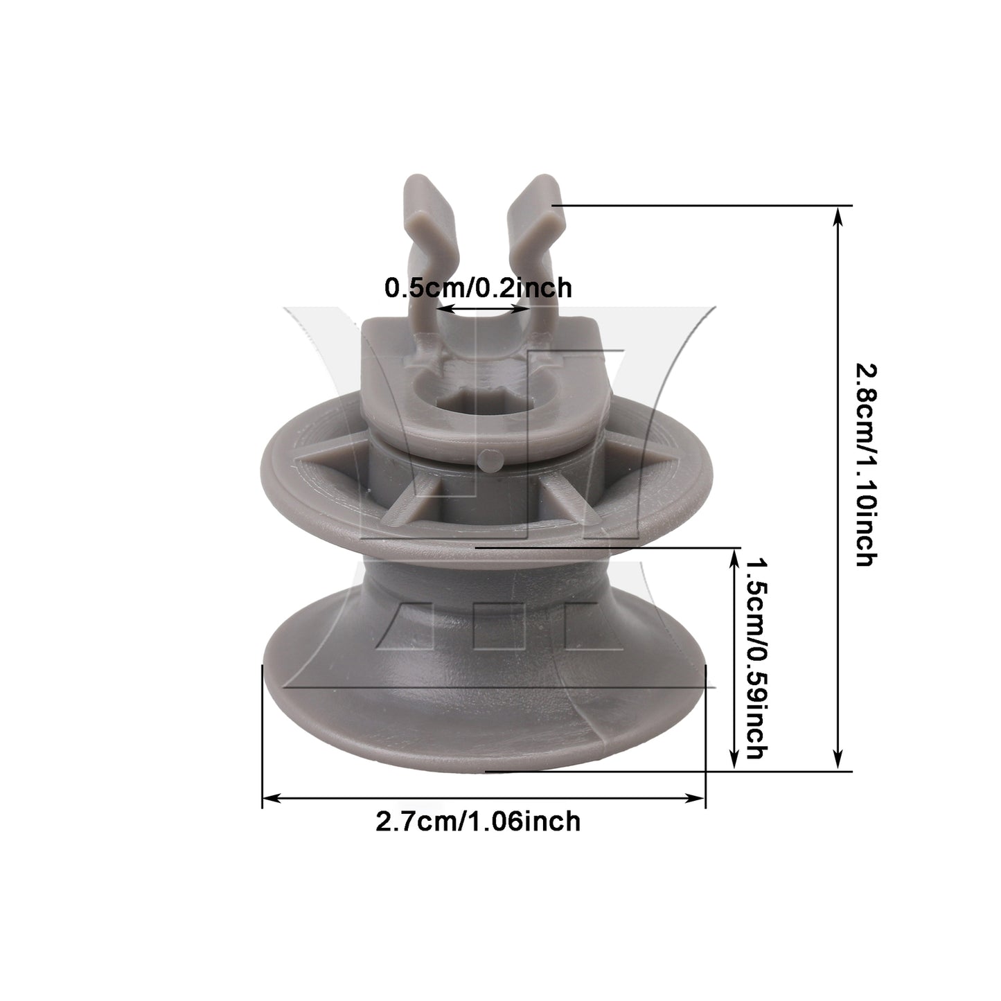 BQLZR Gray Dishwasher Upper Dishrack Wheel Replacement Part 4581DD3002A