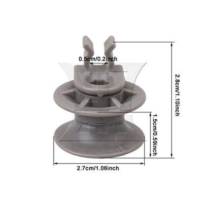 BQLZR Gray Dishwasher Upper Dishrack Wheel Replacement Part 4581DD3002A