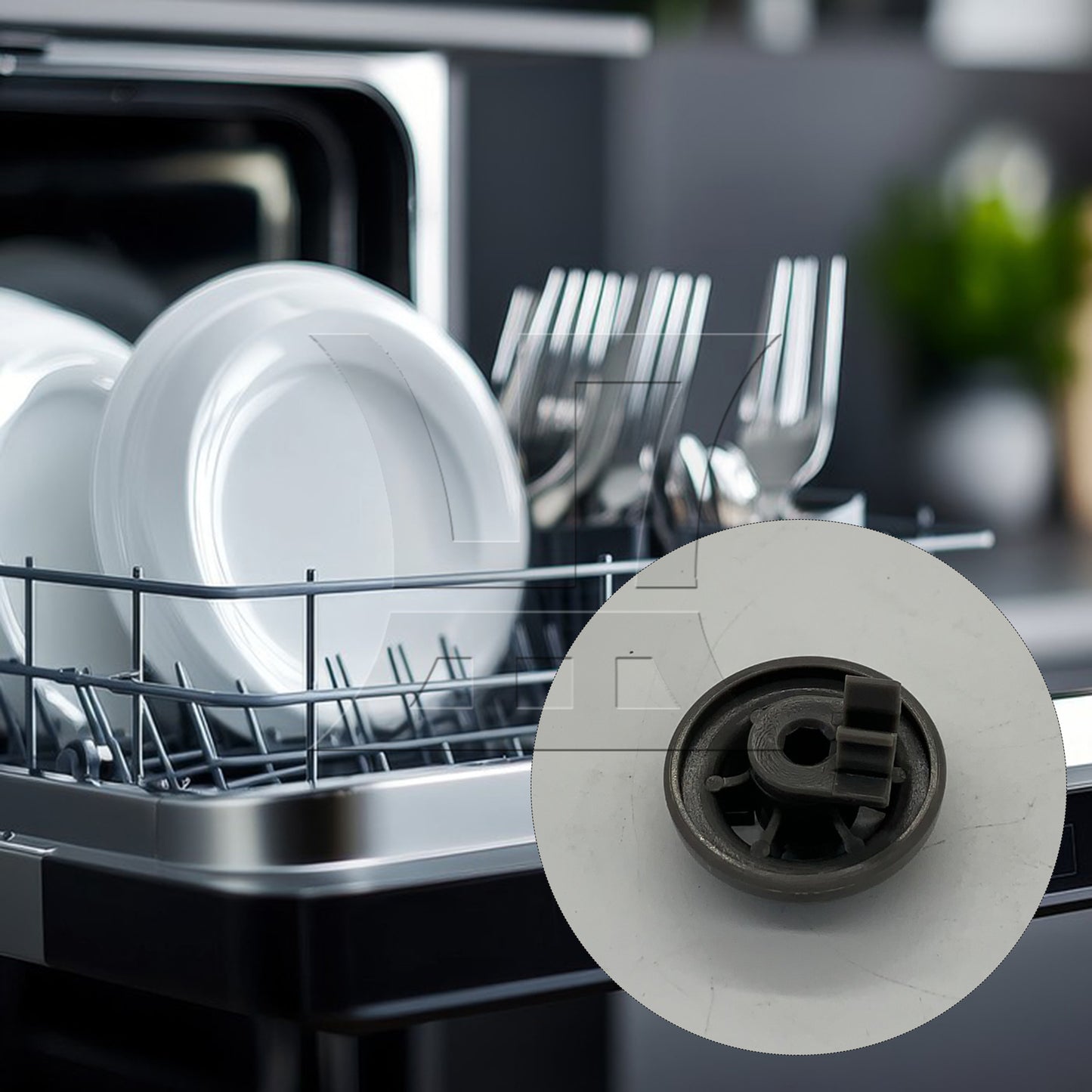 BQLZR  Dishwasher Lower Dishrack Wheel Replacement Part 4581DD3003B Gray