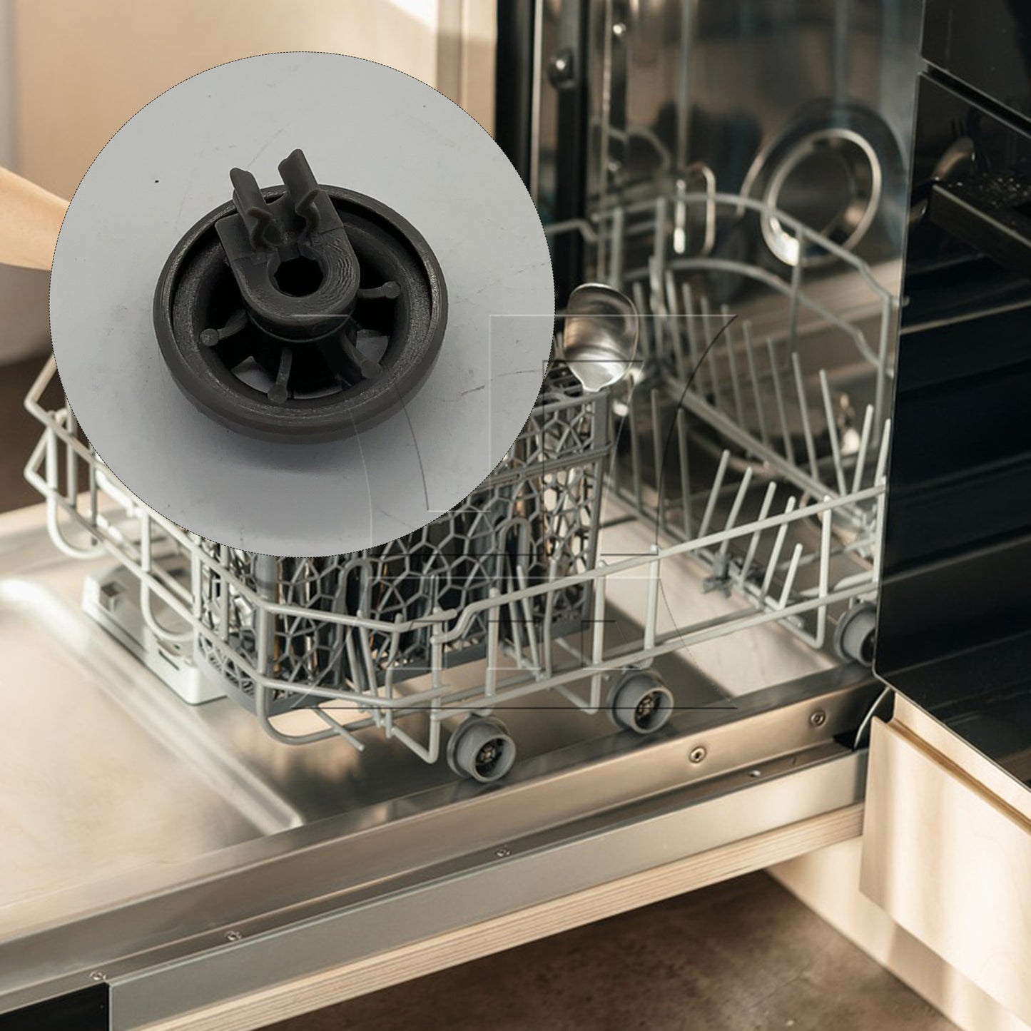 BQLZR  Dishwasher Lower Dishrack Wheel Replacement Part 4581DD3003B Gray