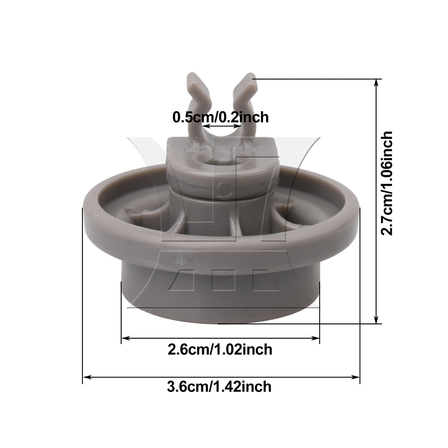 BQLZR  Dishwasher Lower Dishrack Wheel Replacement Part 4581DD3003B Gray