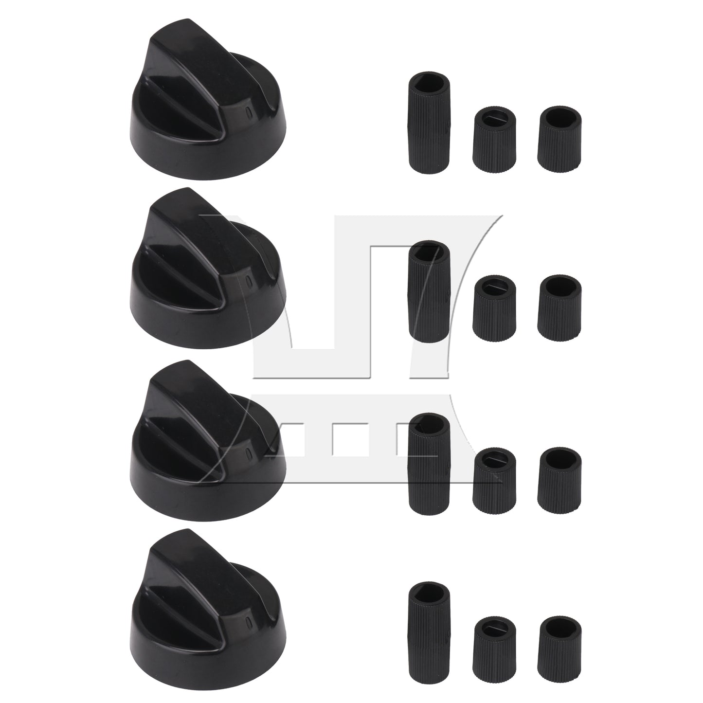 BQLZR Plastic Oven Burner Knob Replacement Parts 42x26mm Black