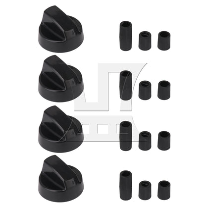 BQLZR Plastic Oven Burner Knob Replacement Parts 42x26mm Black