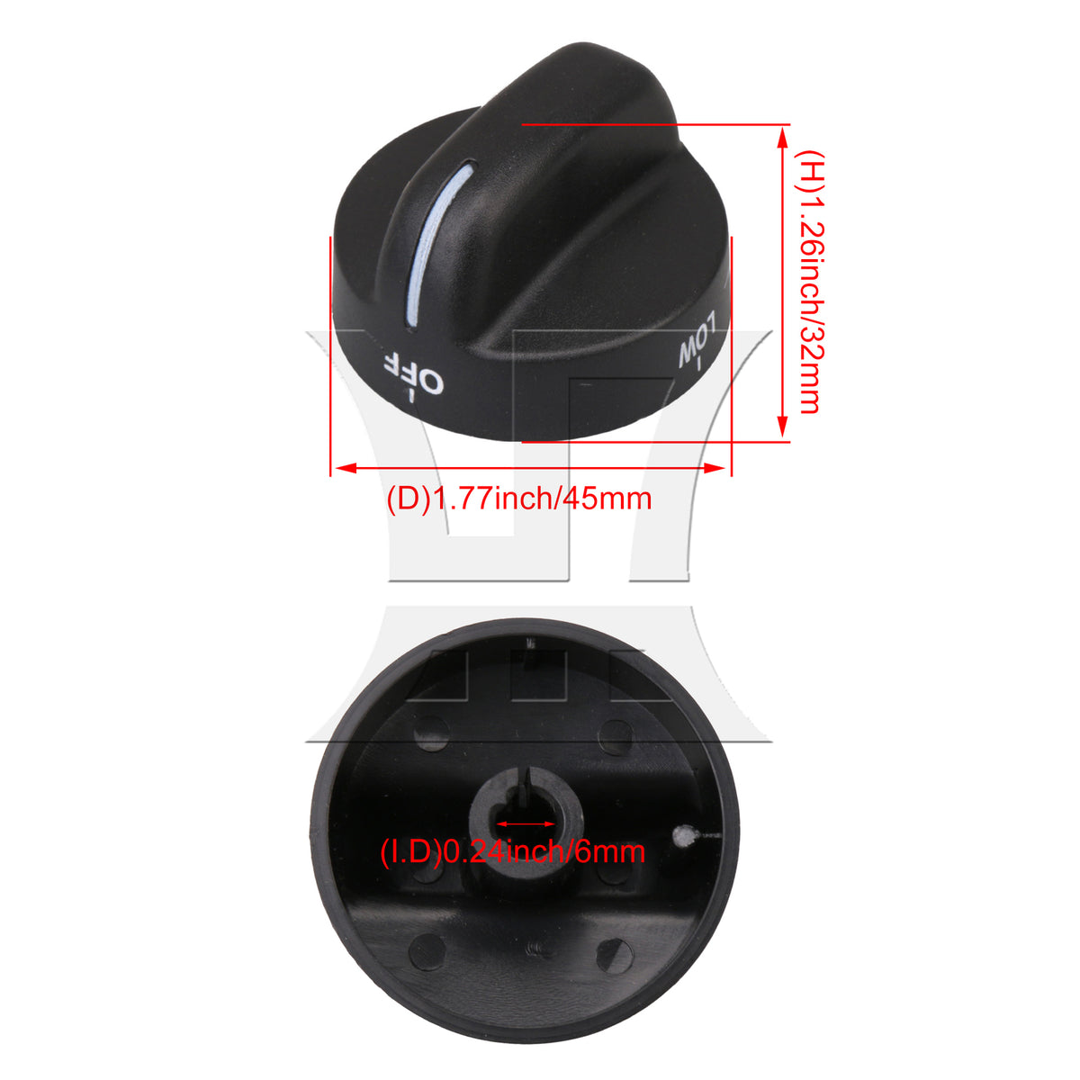 BQLZR 4 x Gas Stoves Knob ER8273103 8273103 8273107 8273111 Replacement Parts