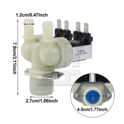 BQLZR Plastic Washer Repair 110/120V Water Inlet Valve Replacement for DC62-30312J