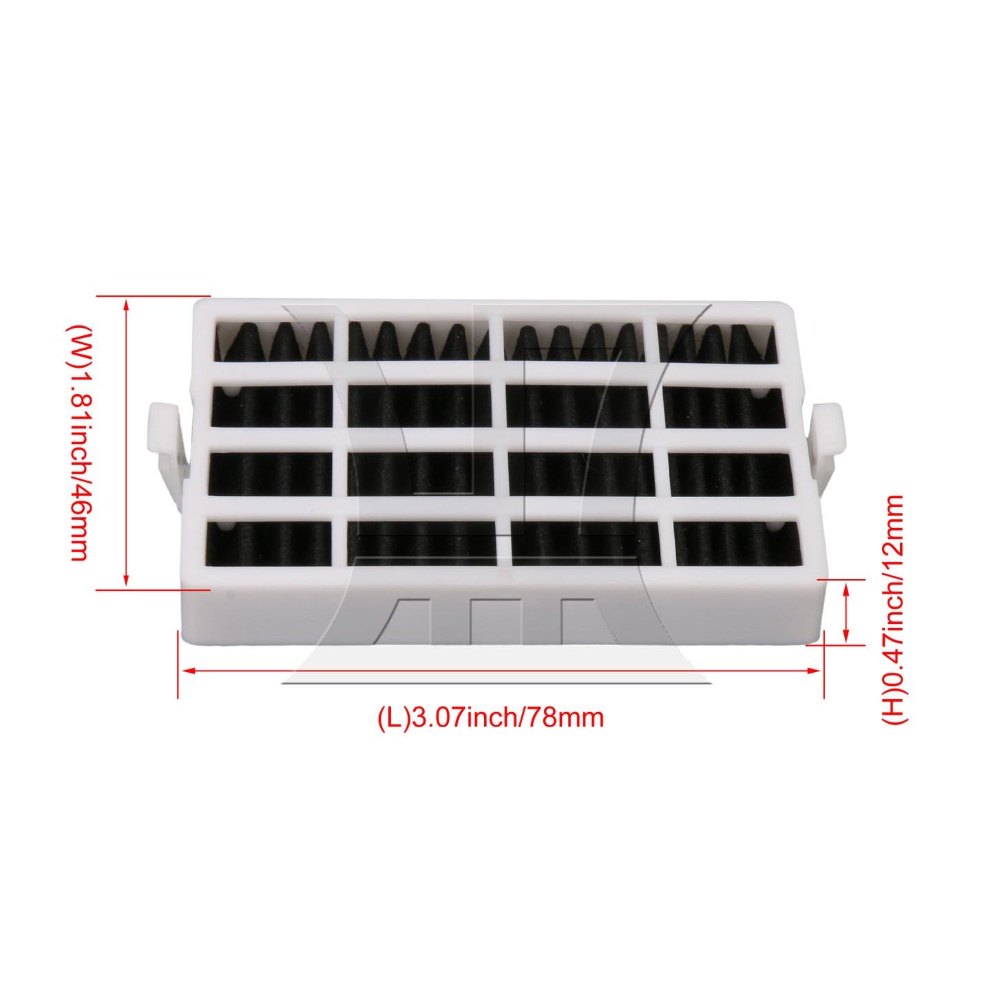 BQLZR 3 Pieces Refrigerator Air Filter W10311524 PS2580853 AIR1 W10335147A W10335147