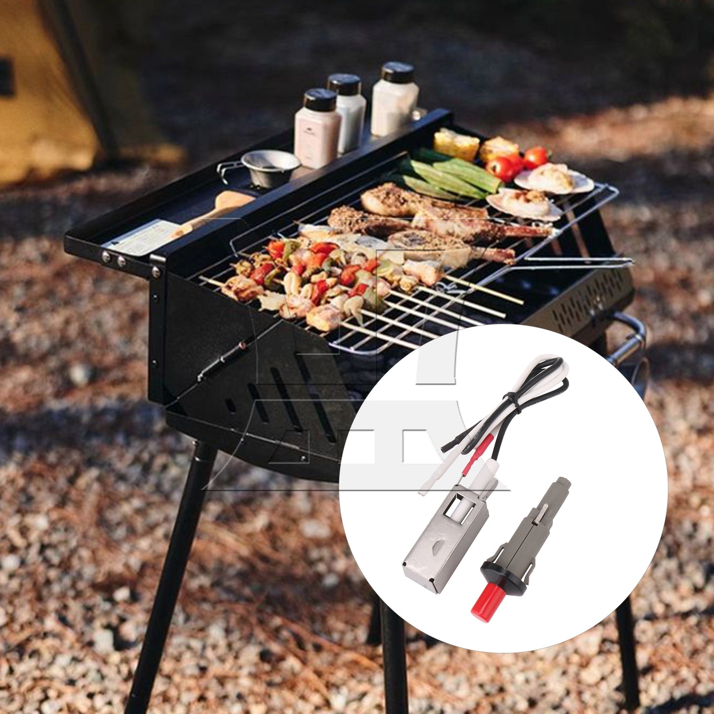 BQLZR 2PCS Barbecue Push Button Grill Igniter 7510 Replacement for Spirit 200/300