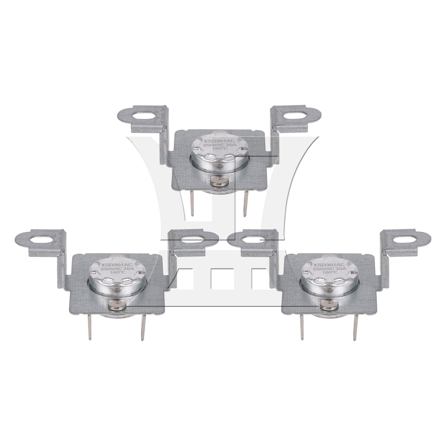 BQLZR 3Pieces DC96-00887A Metal Silver Dryer Thermal Fuse Replace Parts PS11741829