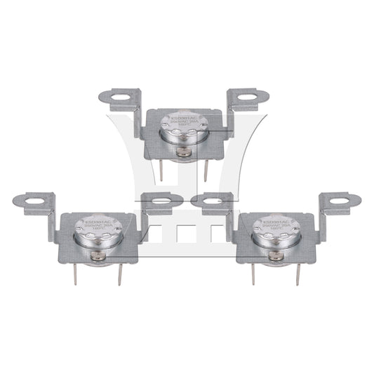 BQLZR 3Pieces DC96-00887A Metal Silver Dryer Thermal Fuse Replace Parts PS11741829