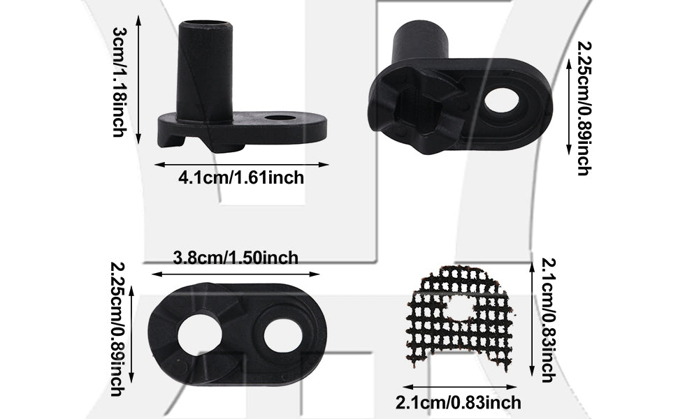 BQLZR Plastic Refrigerator Door Closer Kit 4318165 Replacement Parts 2155313 Black