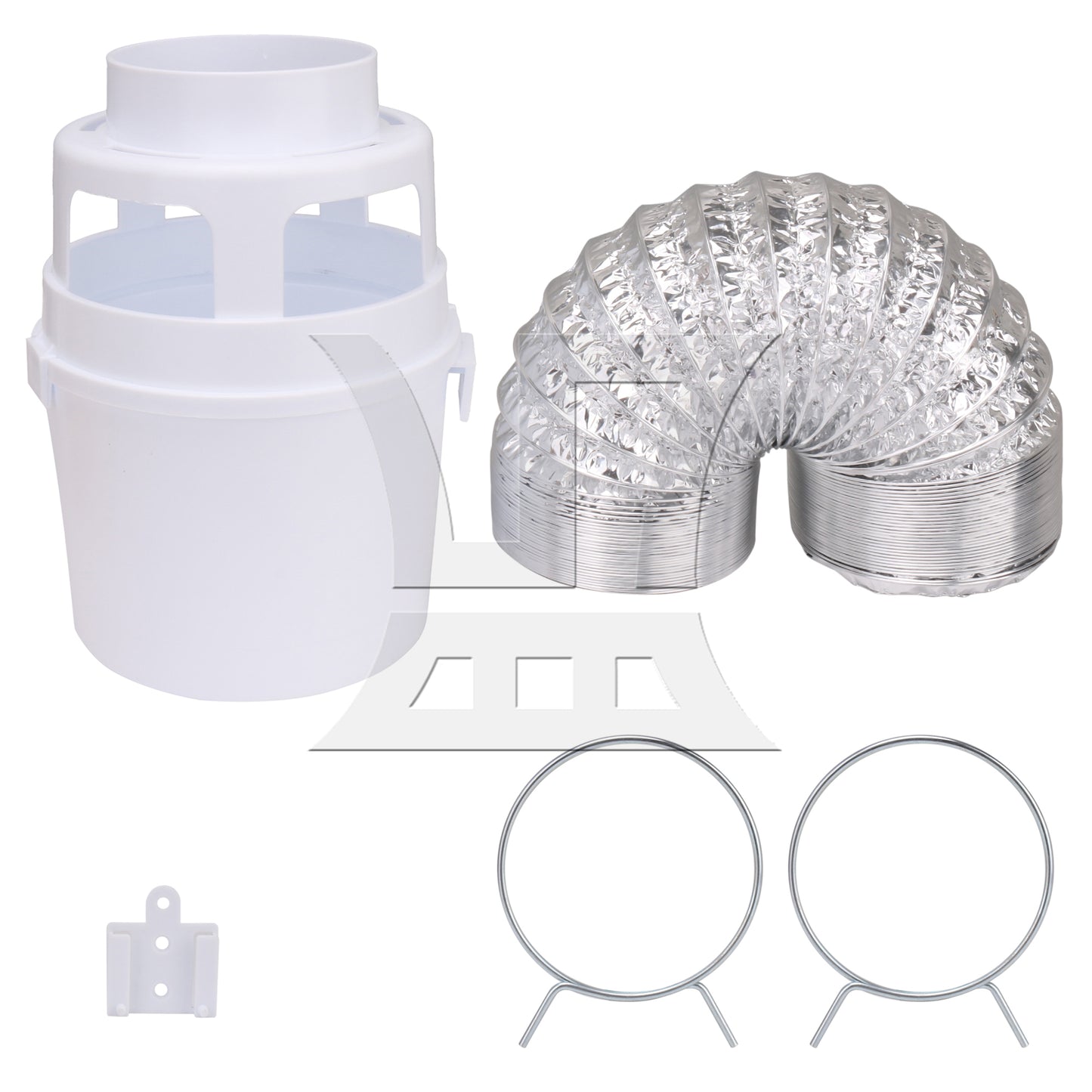 BQLZR Dryer Duct Connector Indoor Vent Kit with Collector Duct Mounting Clip 211L