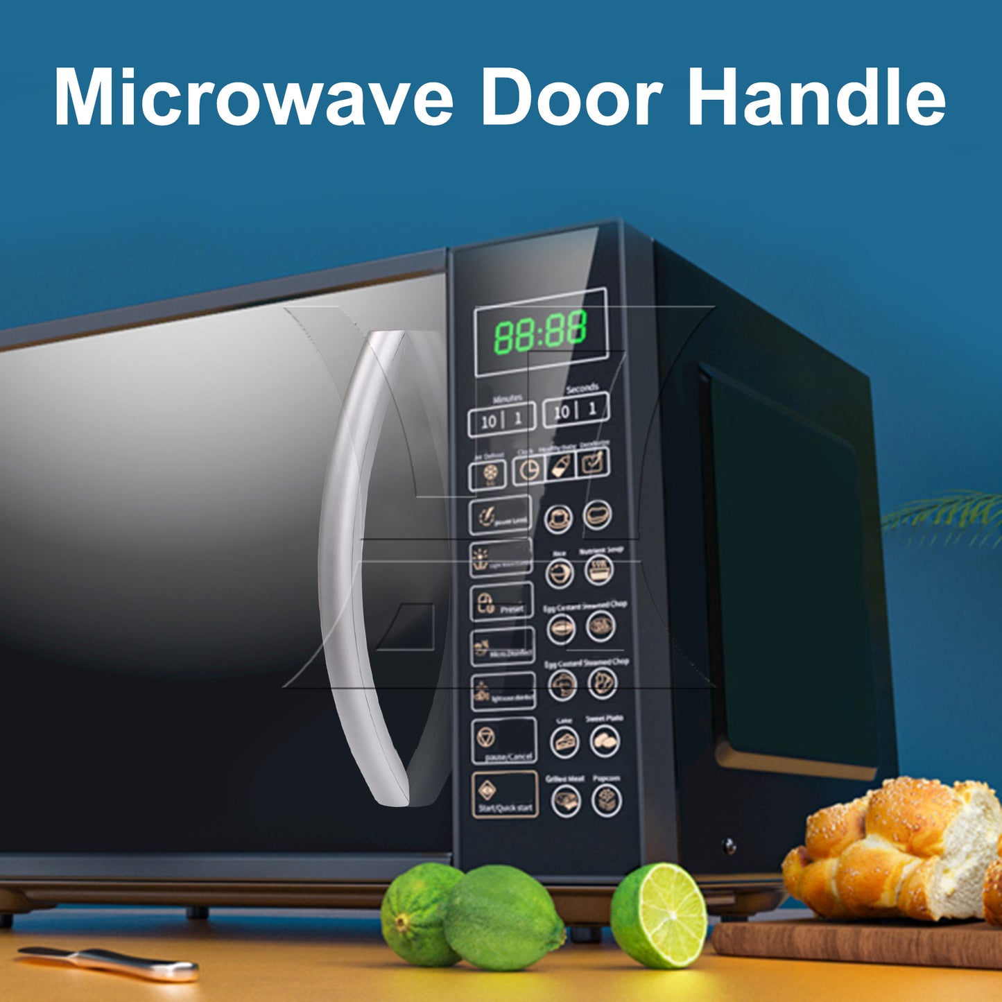BQLZR Door Handle Microwave Fitting DE94-02409C Replacement for 2309804 SMH1713S