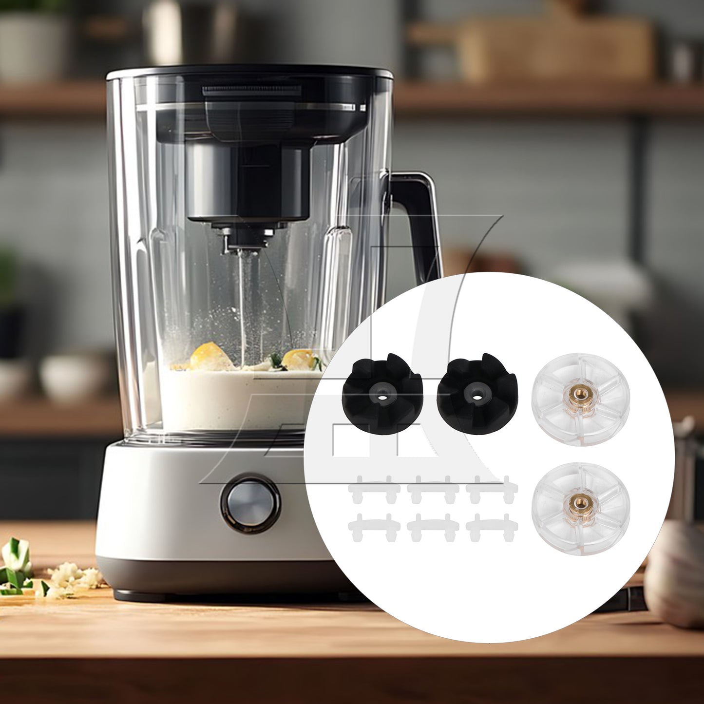 BQLZR Rubber & Motor Base Top Blender Gear Set Replacement for NutriBullet 900W/600W