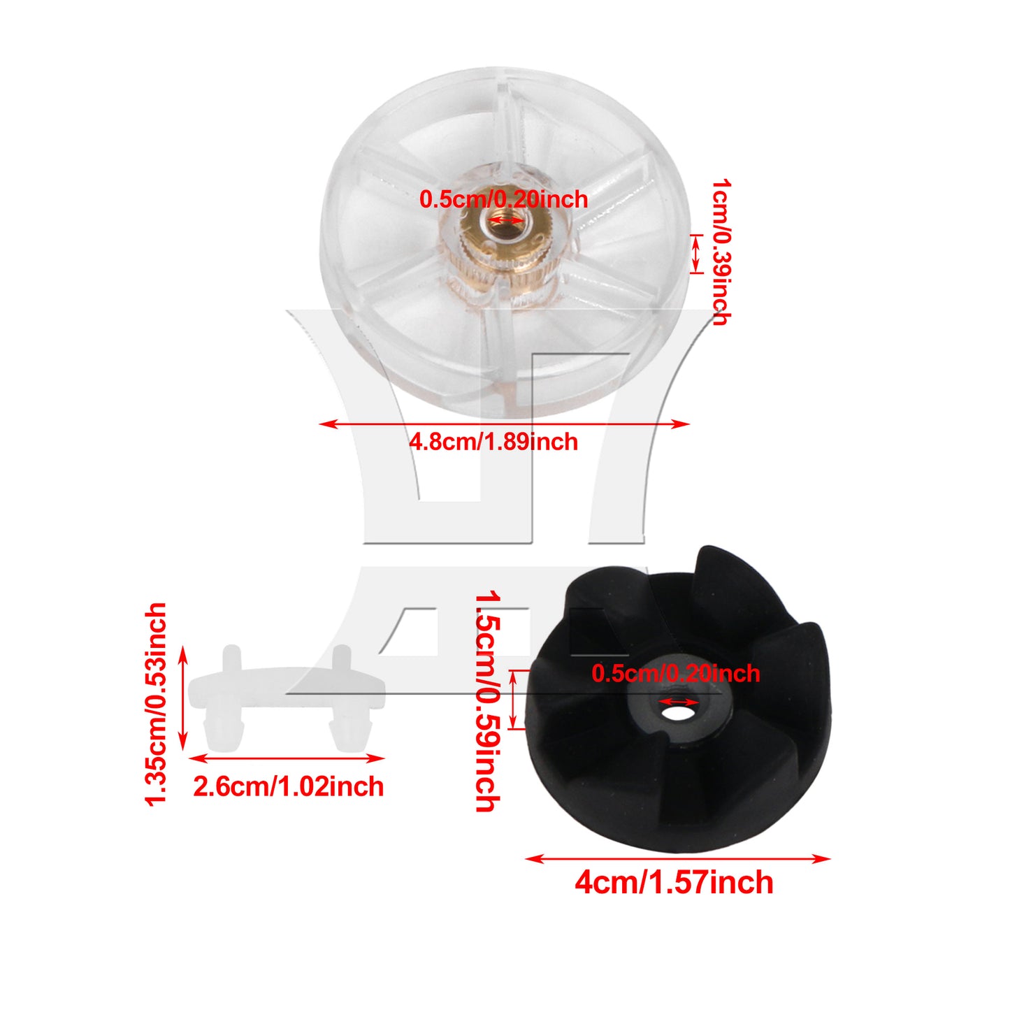 BQLZR Rubber & Motor Base Top Blender Gear Set Replacement for NutriBullet 900W/600W