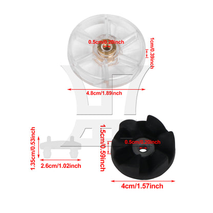 BQLZR Rubber & Motor Base Top Blender Gear Set Replacement for NutriBullet 900W/600W