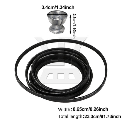 BQLZR Drum Belt 14210003 & Motor Pulley 8578565 Dryer Part Set Replacement Parts
