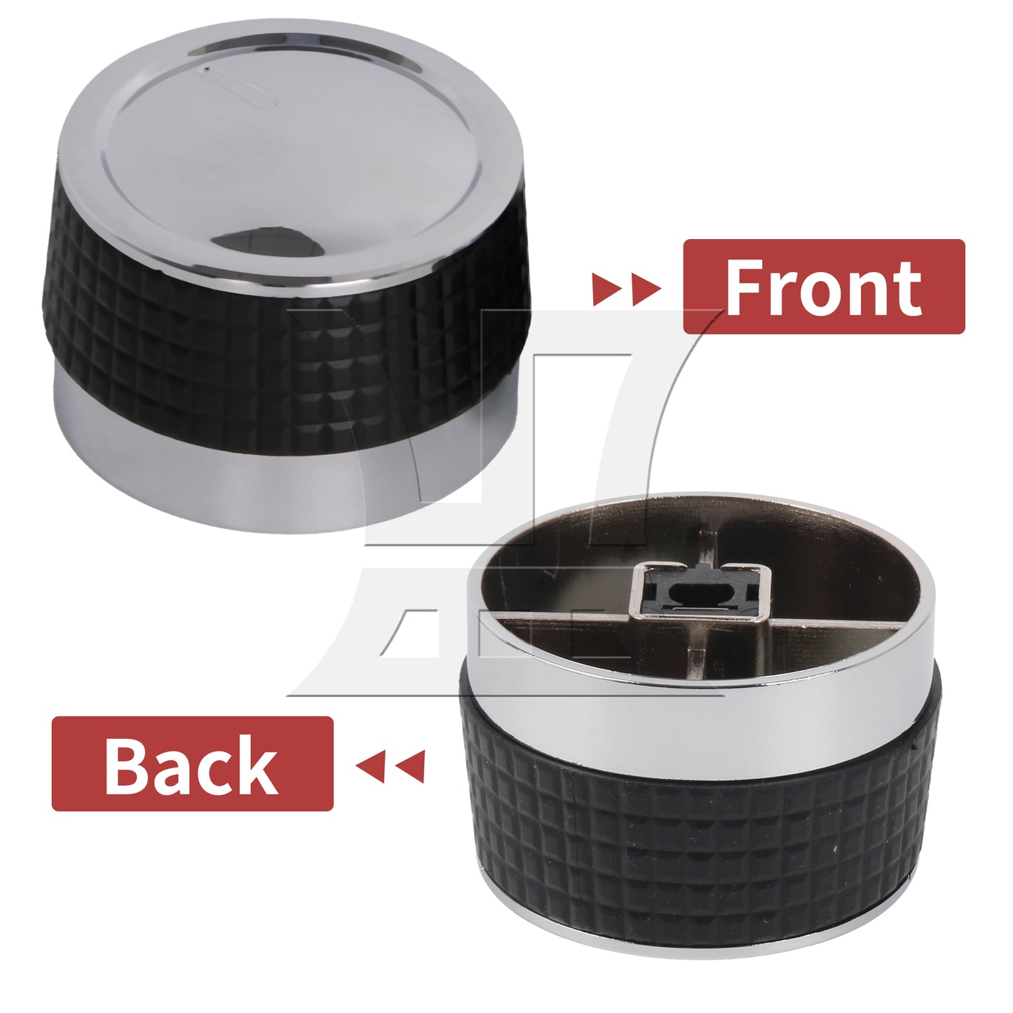 BQLZR  Grill Control Knobs Chrome Plastic Rotating w/ D Shaped Valve Stem