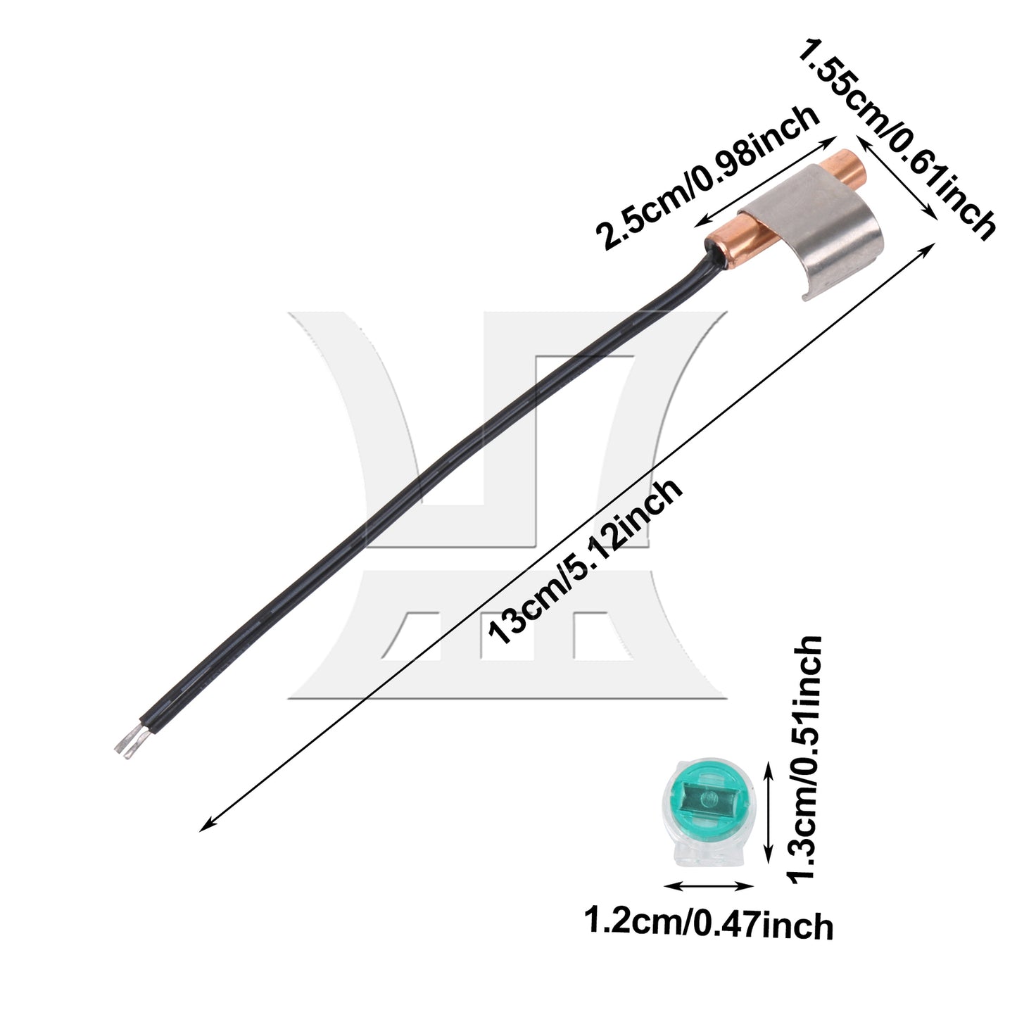 BQLZR 1876627 Thermistor with Terminal Block Replacement for Refrigerator