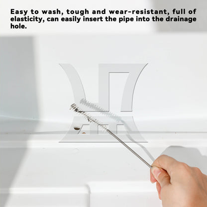 BQLZR Reusable Fridge Dredging Set w/ Drain Hole Clog Remover Brush & Pipe & Shovel