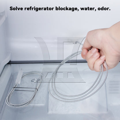 BQLZR Reusable Fridge Dredging Set w/ Drain Hole Clog Remover Brush & Pipe & Shovel