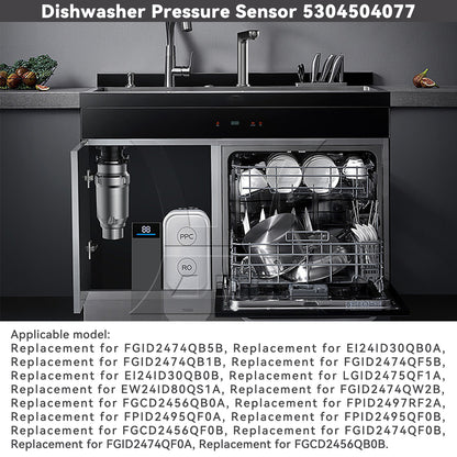 BQLZR Plastic Dishwasher Pressure Sensor Set Replacement for EI24ID30QB0A