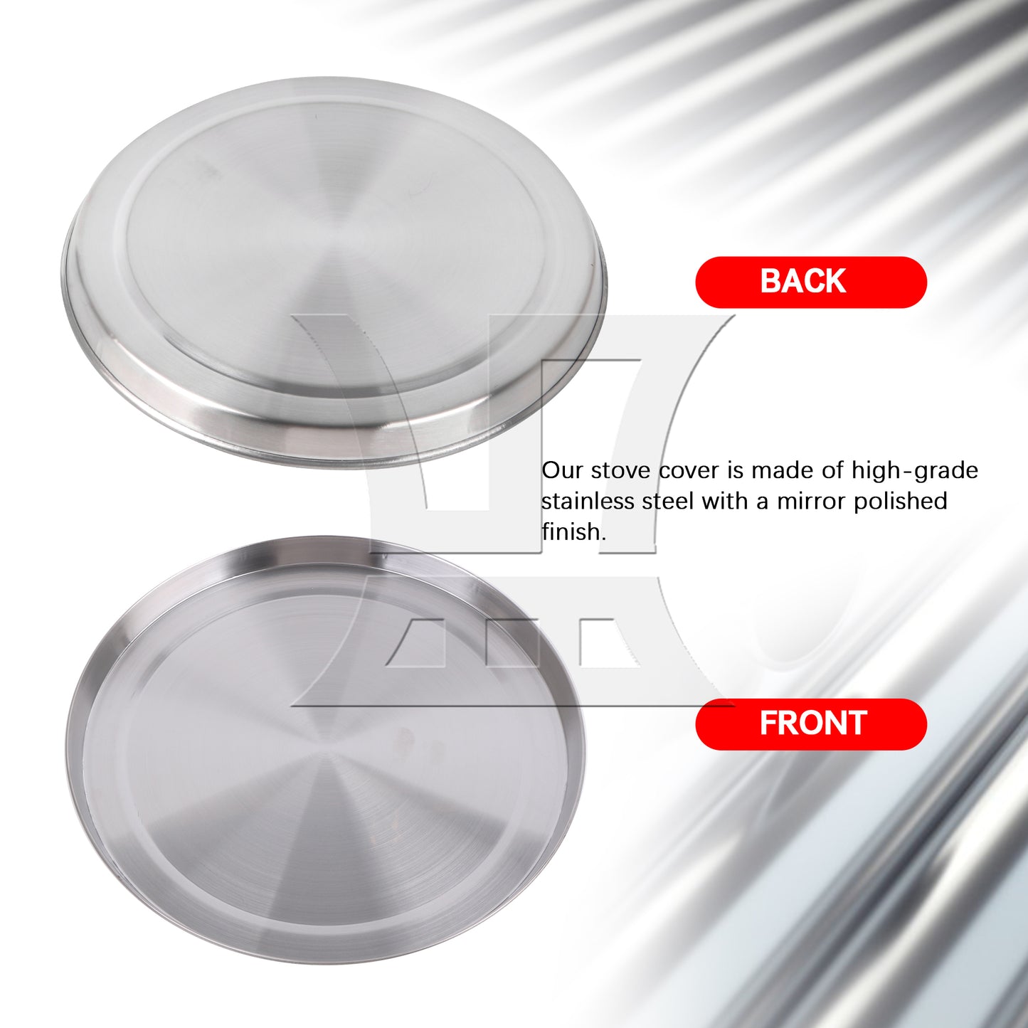 BQLZR 4 Pcs Round Stainless Steel Electric Oven Top Covers for Kitchen Burner Cooker