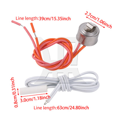 BQLZR 2Pieces Defrost Thermostat & Temperature Sensor Set
