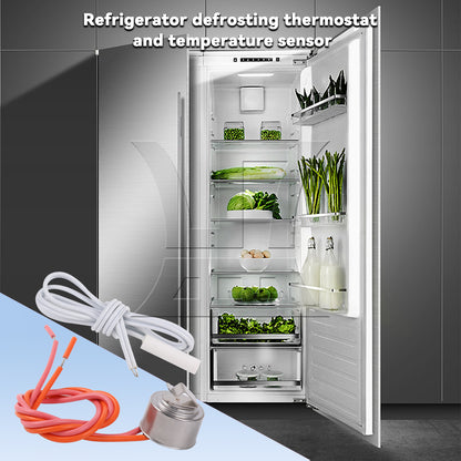BQLZR 2Pieces Defrost Thermostat & Temperature Sensor Set
