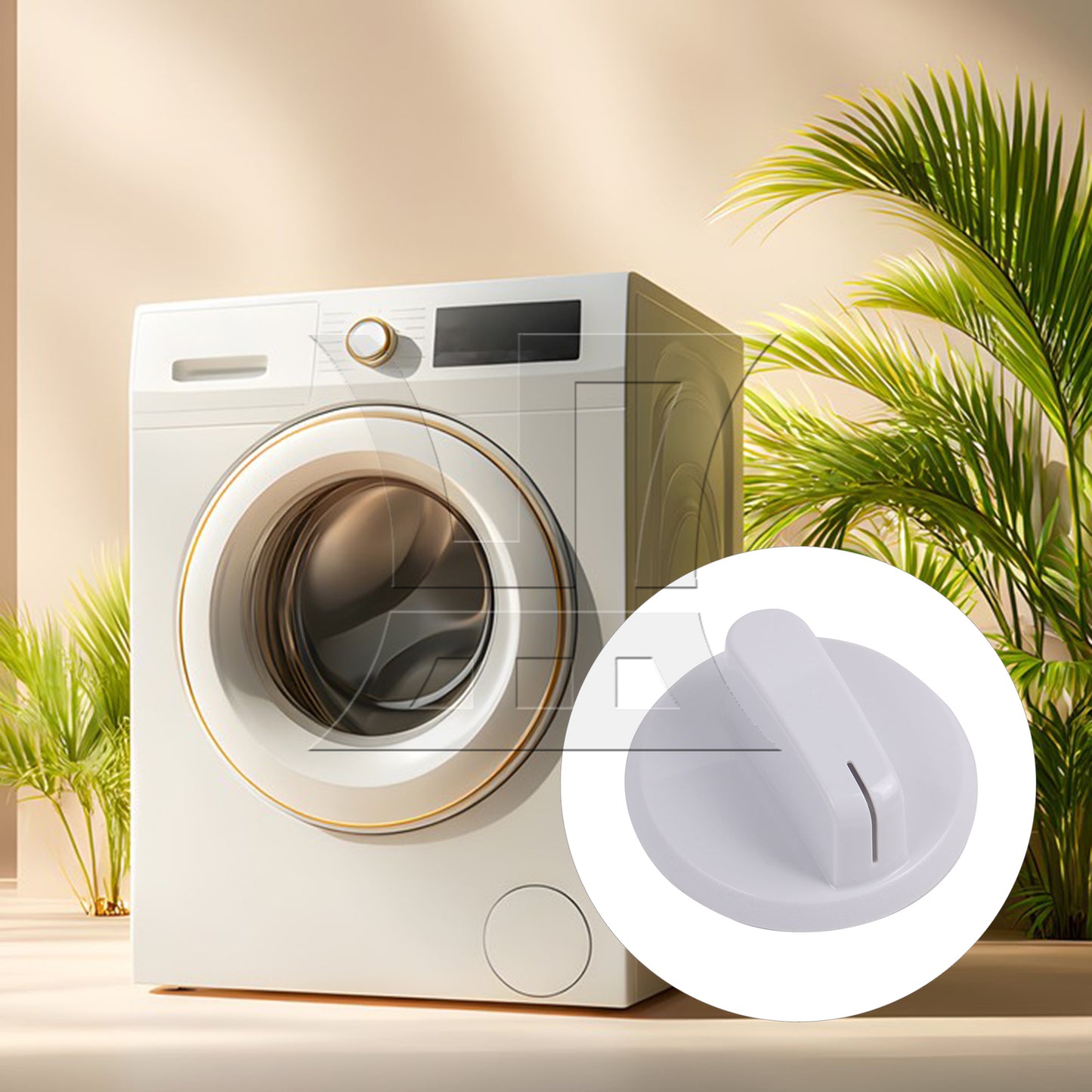 BQLZR White Plastic Control Knob Replacement for PS11763058 Dryer w/ 6x5mm Hole