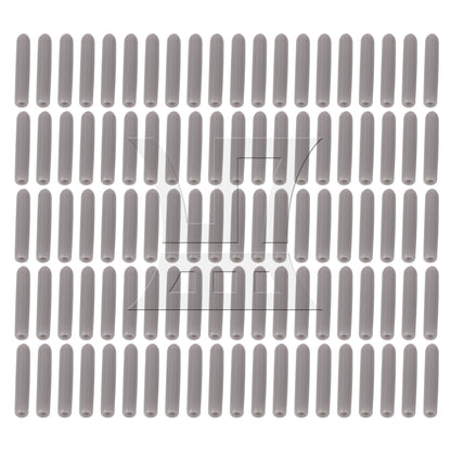 BQLZR 100 Pieces 1.02" x 0.12" Rubber Dishwasher Prong Rack Grey Caps