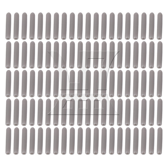 BQLZR 100 Pieces 1.02" x 0.12" Rubber Dishwasher Prong Rack Grey Caps