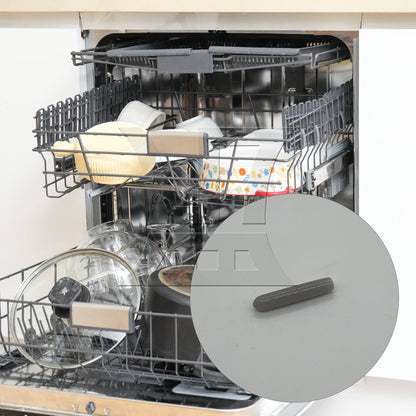 BQLZR 100 Pieces 1.02" x 0.12" Rubber Dishwasher Prong Rack Grey Caps