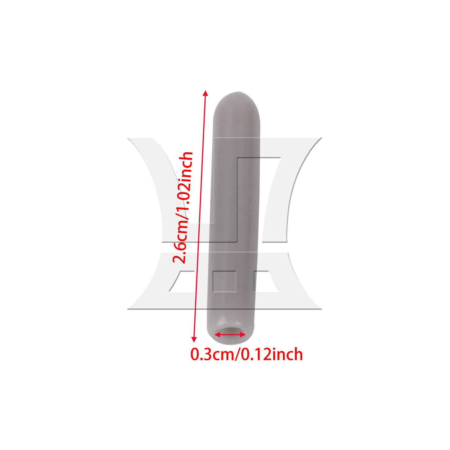 BQLZR 100 Pieces 1.02" x 0.12" Rubber Dishwasher Prong Rack Grey Caps