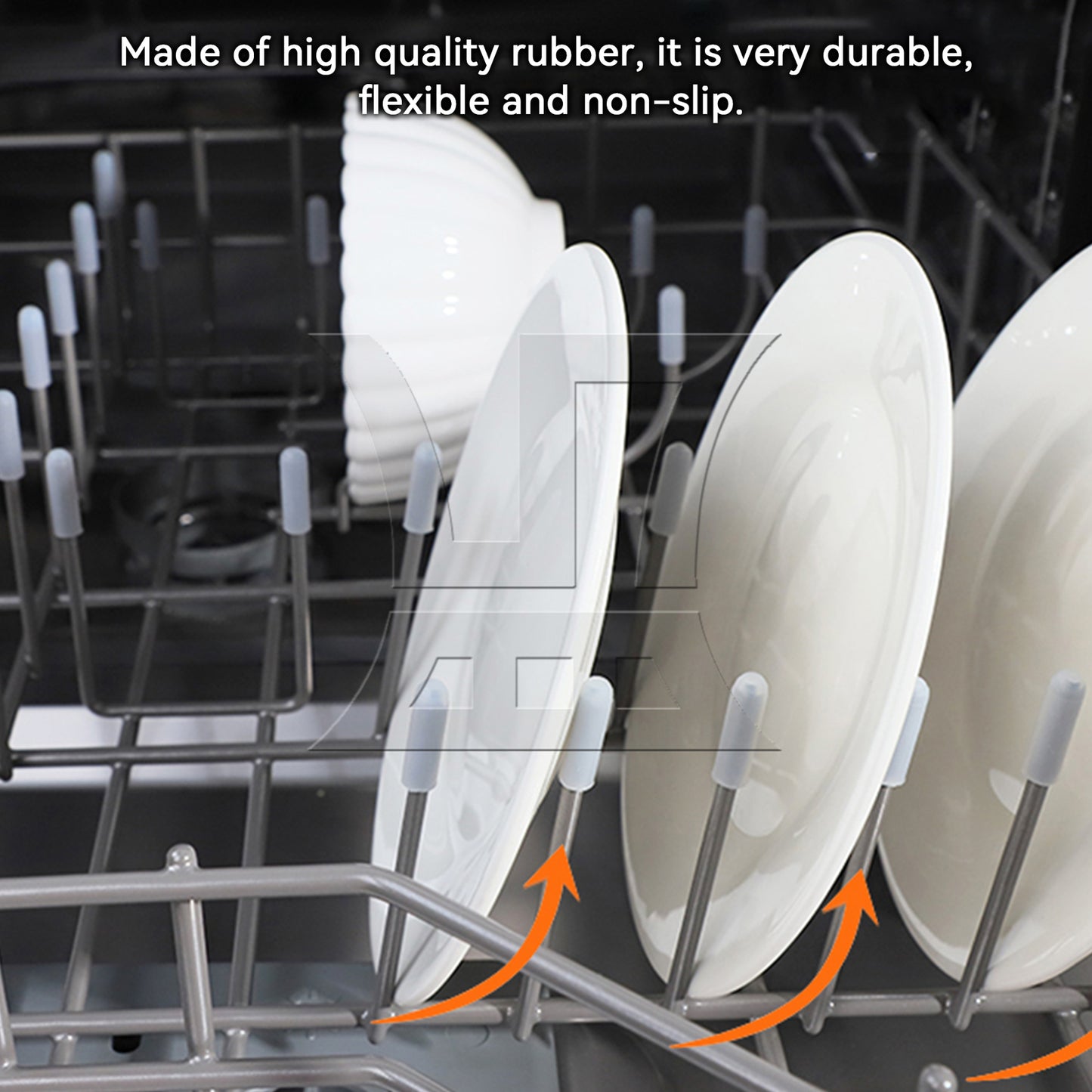 BQLZR 100 Pieces Rubber Universal Dishwasher Rack Tine Prong Repair End Cover Caps
