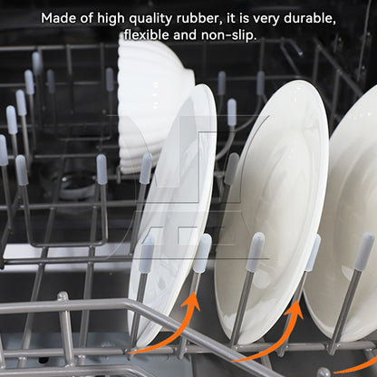 BQLZR 100 Pieces Rubber Universal Dishwasher Rack Tine Prong Repair End Cover Caps