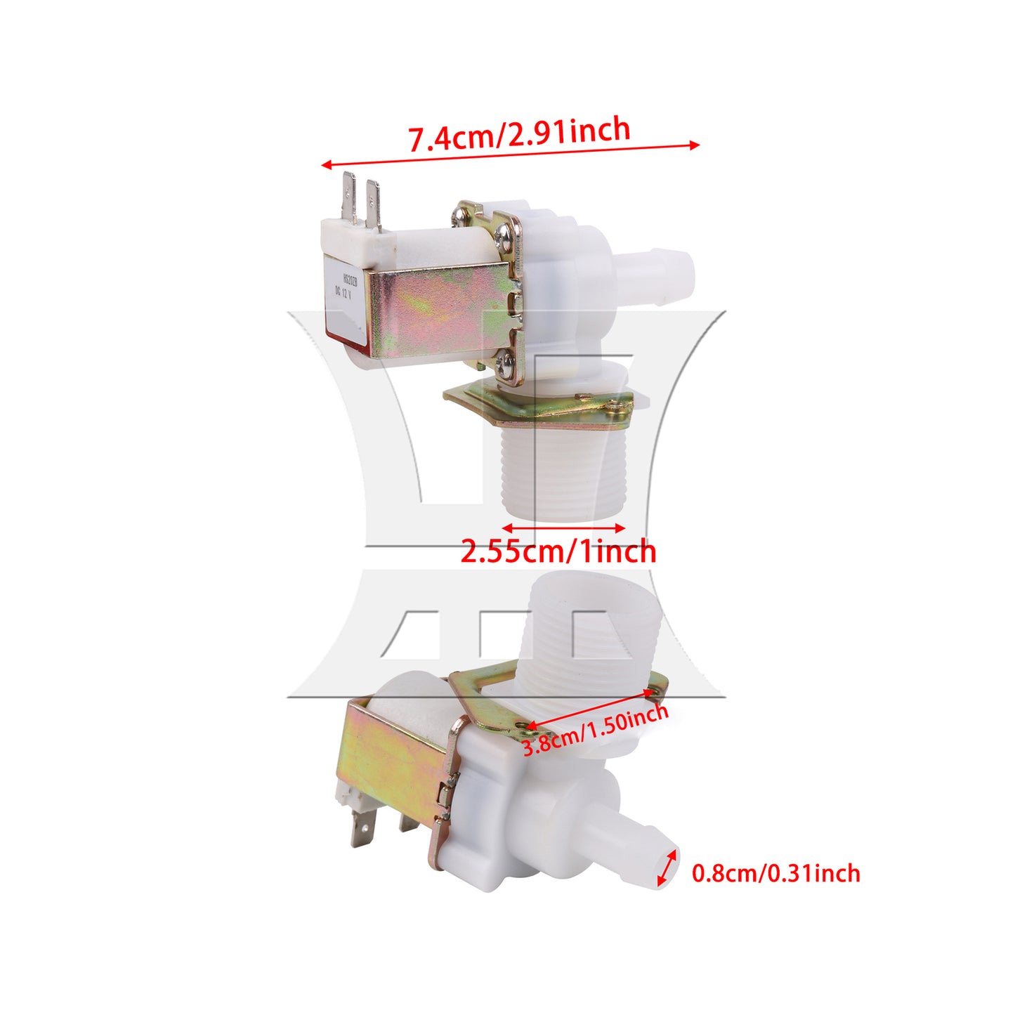 BQLZR Water Inlet Valve DC12V 300mA 0.02~0.8MPa 3/4 Inch Thread for Water Equipment