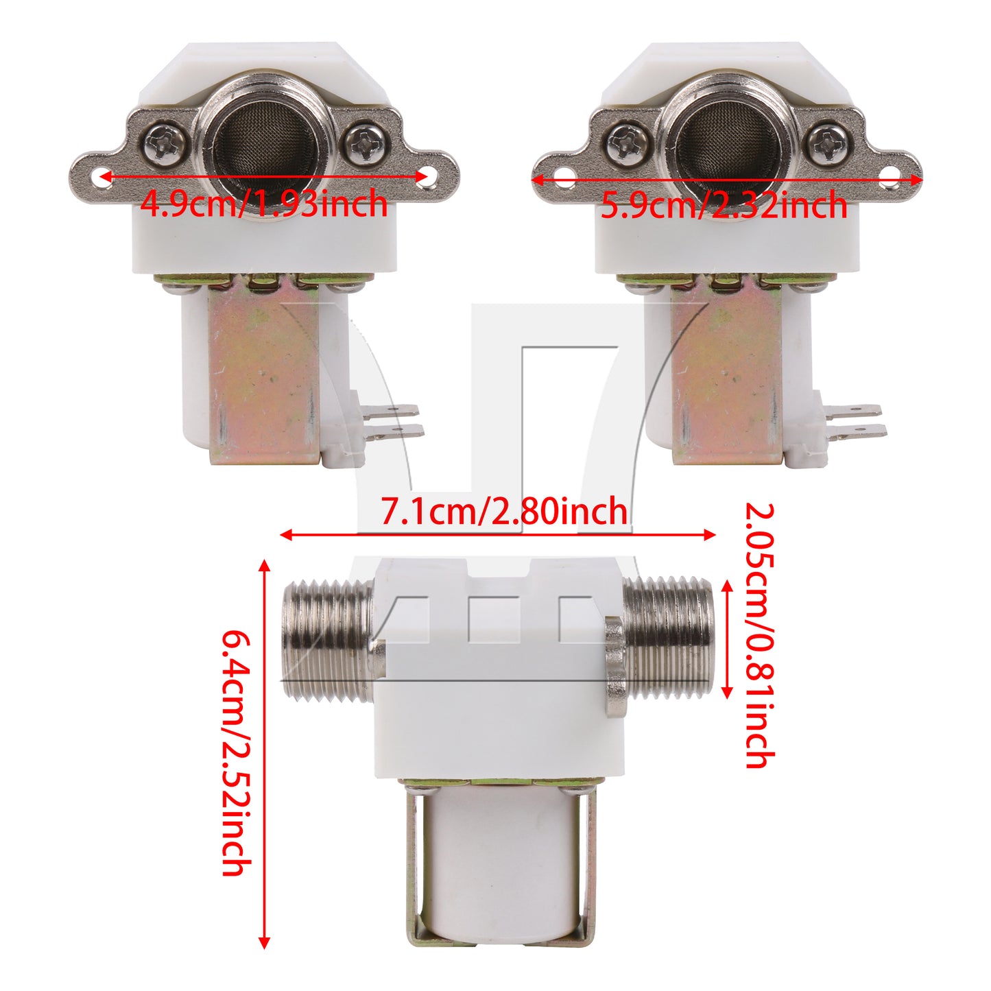 BQLZR Brass Electric Solenoid Valve DC12V 1/2 Inch DC12V 300mA 0~1.0MPa for Water